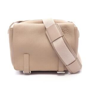 Loewe Military Messenger Bag XS Shoulder Handbag Leather Men's Beige